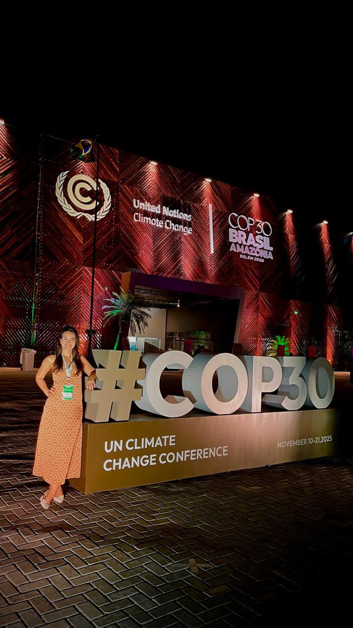 Laís Mota na COP30, Conferência do Clima da ONU, em Belém